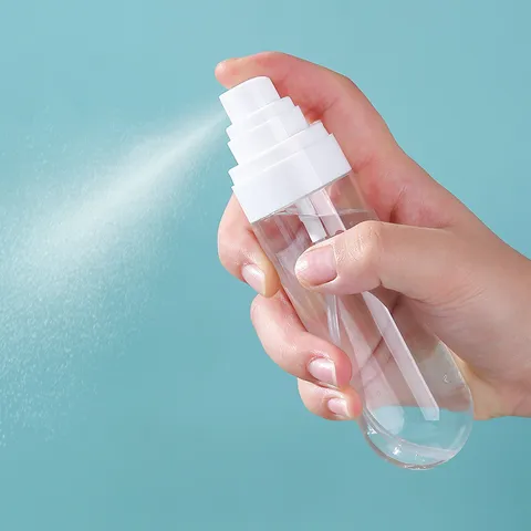 Draagbare Transparante PETG Omgekeerde Spuitfles Voor Huidverzorging Toner Fixatiespray Reizen Navulbare Cosmetische Mistfles