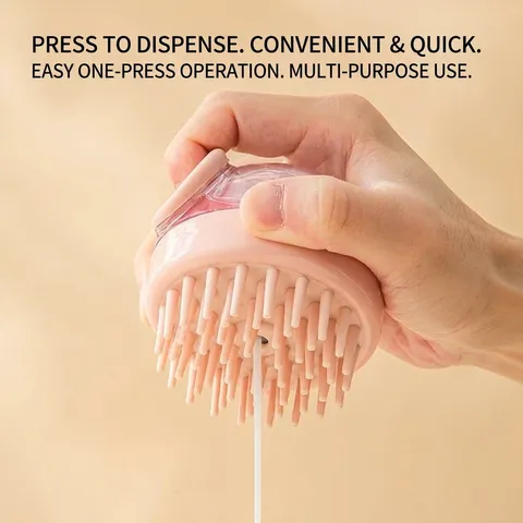 Multifunktionale Bad Kopfhaut Massagebürste Mit Flüssigkeitsspender Silikon Weiche Borsten Körperpeeling Bürste Shampoo Massager