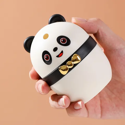 Creative Panda Toothpick Holder Automatic Press Pop Up Toothpick Case Portable Plastic Panda Shape Toothpick Dispenser