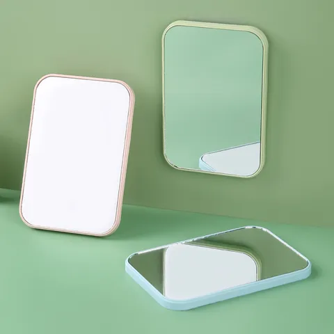 Modern Minimalist Folding Makeup Mirror Desktop Portable Single Sided Dressing Mirror For Student Dormitory Home High Definition Glass Mirror