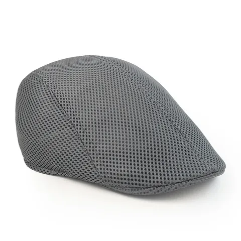 Mesh Ivy Cap British Retro Flat Cap Breathable Summer Newsboy Hat For Men Women Solid Color Casual Beret Sun Hat