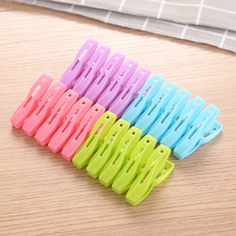 Plastic Windproof Clothespins Multi-functional Outdoor Strong Drying Clips For Underwear Socks Clothes