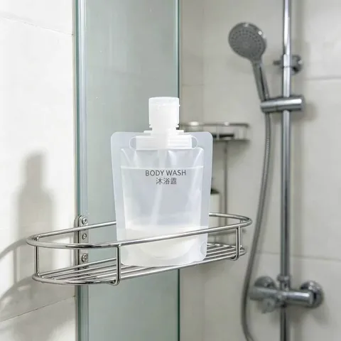 Portable Travel Liquid Dispensing Bags Refillable Spout Pouches Transparent Leakproof Toiletry Containers Small Size Travel Accessories