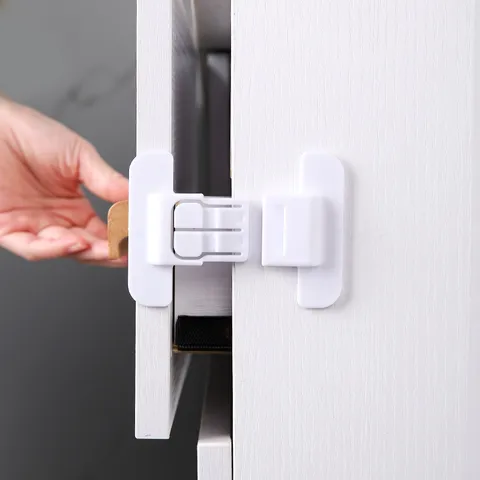 Multifunktionales Weißes Baby-Sicherheitsschloss Für Kühlschrank Schublade Schrank Tür Klemmschutz Kindersicherung Heim Möbel Schutz