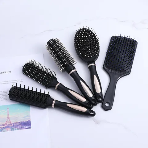 Professional Anti Static Hair Brush Massage Comb For Women Men Salon Detangling Paddle Brush Round Curling Hair styling Tool