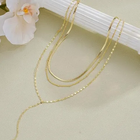 Collana con Ciondolo a Nappa Multistrato Geometrico in Strass di Lega di Moda Per Donna Elegante Catena di Clavicola Placcata Oro Argento Gioielli Regalo