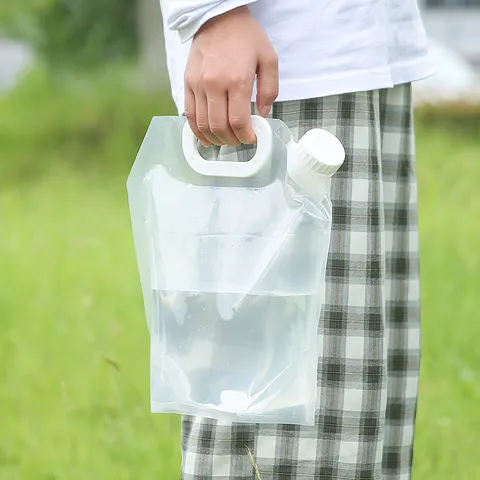 Portable Outdoor Folding Water Bag Large Capacity Leakproof PE Material Storage Container For Camping Hiking Backpacking Survival Car Emergency Use