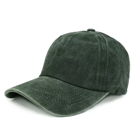 Retro Washed Denim Cotton Baseball Cap Distressed Solid Color Curved Brim Sun Hat Adjustable Hip Hop Trucker Hat For Outdoor Unisex