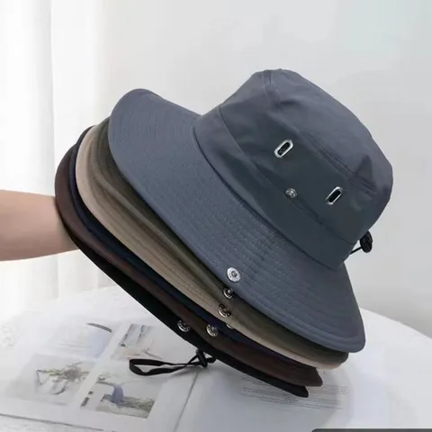 Sombrero de Pescador Impermeable de Secado Rápido para Hombre Protección UV Ala Ancha para Pesca Senderismo Plegable