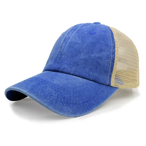 Unisex Mesh Baseball Cap Summer Breathable Outdoor Solid Color Trucker Hat Adjustable Fashion Sun Protection Sports Hat