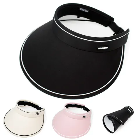 Women Summer Sun Visor Hat Foldable Large Brim Anti-UV Sunscreen Adjustable Empty Top Hat For Outdoor Riding Travel Beach
