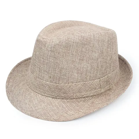 Vintage Unisex Fedora Hat Breathable Woven Texture Roll Up Brim Summer Sun Panama Hat For Men Women Everyday Shading Decor