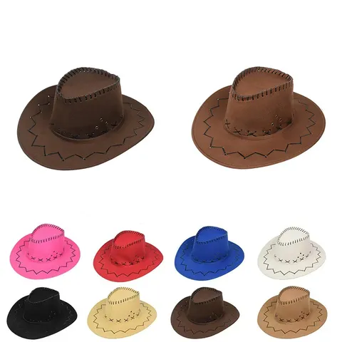 Western Cowboy Knight Hat Wide Brim Sun Hat For Men Women Outdoor Hiking Prairie Hat With Woven Stitching Detail