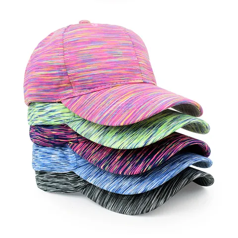 Tie Dye Baseball Cap Men Women Outdoor Sports Sun Hat Breathable Lightweight Running Hiking Snapback Leisure Curved Brim Travel Hat