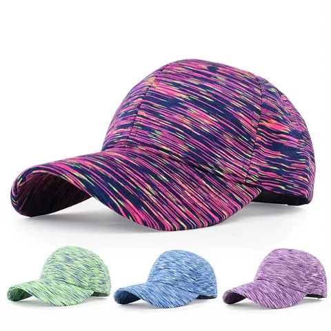 Tie Dye Baseball Cap Men Women Outdoor Sports Sun Hat Breathable Lightweight Running Hiking Snapback Leisure Curved Brim Travel Hat