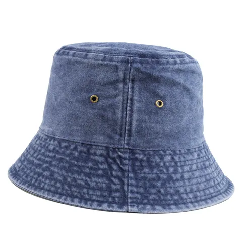Washed Denim Bucket Hat For Men Women Cotton Sun Hat Japanese Retro Style Outdoor Fisherman Hat Spring Autumn Fashion Foldable Sun Protection Cap