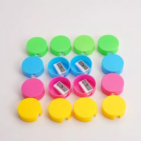 Mini Round Manual Pencil Sharpener Macaron Color Portable Pencil Cutter For Students Kids Stationery School Office Supplies