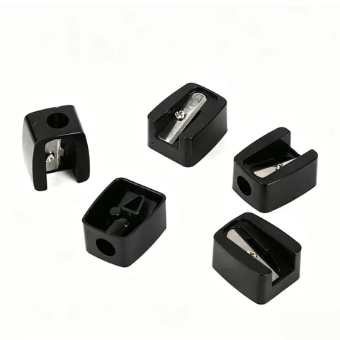 Mini Single Hole Manual Pencil Sharpener For Eyebrow Lip Liners Portable Cosmetic Sharpener Black Plastic Beauty Tool