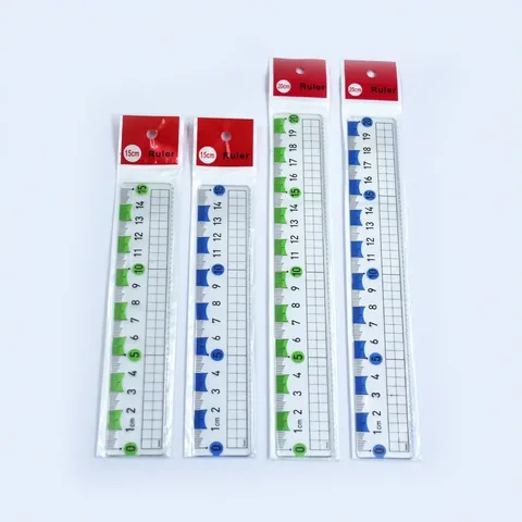 Transparent Plastic Wavy Edge Ruler For Student Office Drawing Measuring Tool High Precision School Stationery Straight Ruler
