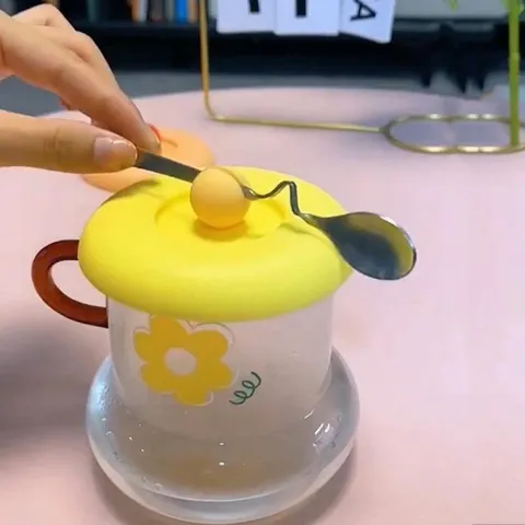 Creative Bell Food Grade Silicone Cup Lid Dustproof Leak-Proof Universal Circular Coffee Mug Cover For Home Office Use