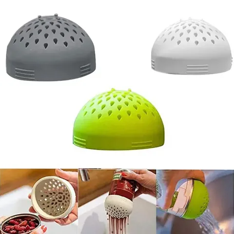 Food Grade Silicone Can Strainer Multi-functional Mini Kitchen Filter For Cans Fruit Vegetables Liquid Draining Drip Strainer