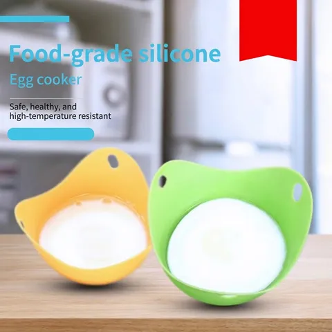 Food Grade Silicone Egg Poacher Cup Non Stick Silicone Egg Boiler Pod For Kitchen Cooking Baby Food Maker