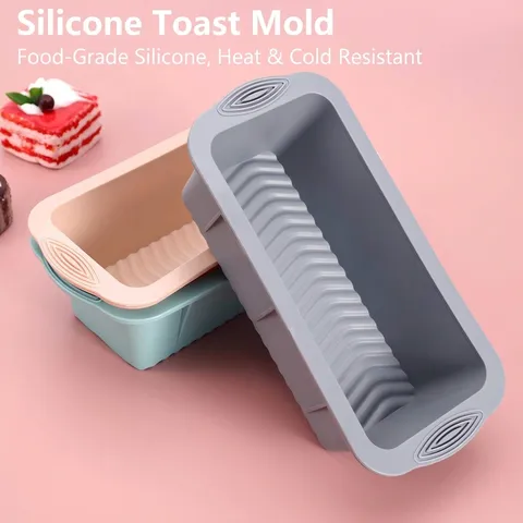 Moule à Pain en Silicone Antiadhésif Résistant à la Chaleur Boîte à Pain Moule à Cake Maison Accessoires de Cuisine
