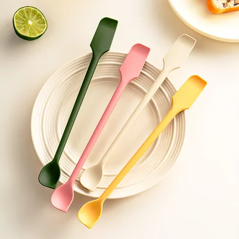 Dual Head Silicone Spatula Heat Resistant Kitchen Jam Scraper Long Handle Cream Cake Spatula Baking Tools Multi Purpose