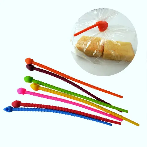 Multifunktionale Bunte Silikon Kabelbinder Wiederverwendbare Twist Ties Für Kabelmanagement Brotbeutel Verschluss DIY Bindewerkzeuge