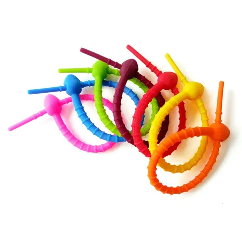 Multifunktionale Bunte Silikon Kabelbinder Wiederverwendbare Twist Ties Für Kabelmanagement Brotbeutel Verschluss DIY Bindewerkzeuge