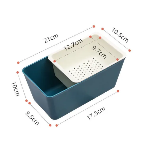 Kreative Doppelschicht Lazy Snack Box Quadratisch Nuss Obstteller Mit Schalenkollektor Hohler Abflusskorb Für Büro Zuhause