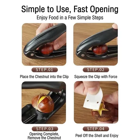 Manual Chestnut Opener Cross Blade Stainless Steel Nut Cracker Sheller Kitchen Gadget For Chestnuts Walnuts Peeling Tool