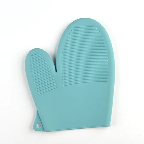Heat Resistant Silicone Oven Mitt Anti-Slip Striped Kitchen Cooking Glove Insulated Thermal Glove For Microwave BBQ Baking