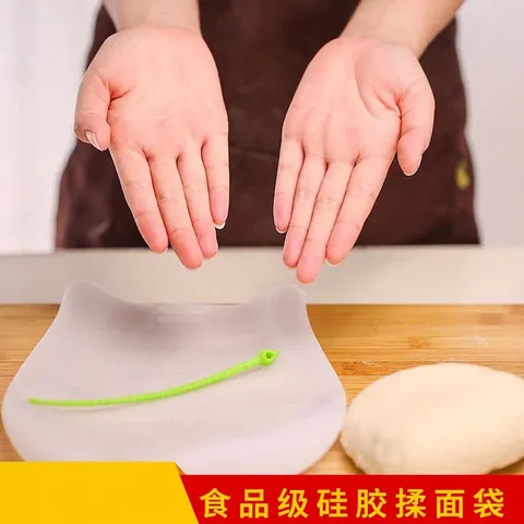 Food Grade Silicone Kneading Bag Non Stick Dough Mixing Bag For Home Baking Flour Preparation Kitchen Gadget Tool