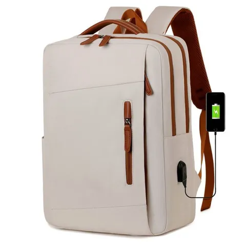 Business Laptop Rugzak Waterdicht Oxford Doek Uitbreidbare Reisrugzak Met USB Poort Minimalistische Schooltas Voor Heren Dames