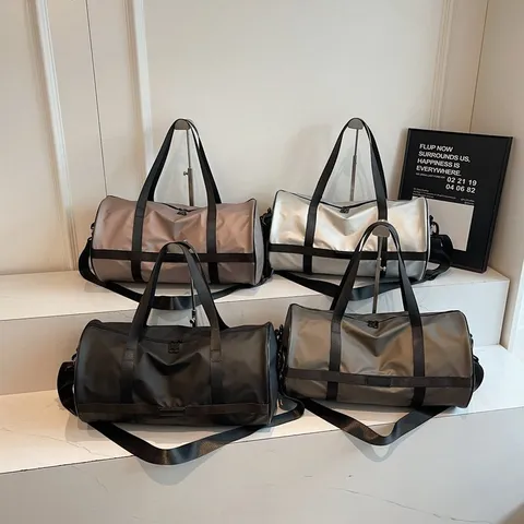 Borsa da Palestra alla Moda di Grande Capacità Per Uomo Donna Nylon Impermeabile Borsa da Viaggio Borsone Per Weekend Lavoro
