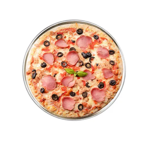 Round Aluminum Pizza Pan Wide Edge Italian Shallow Baking Sheet Oven Safe Tray For Homemade Pizza Baking Kitchen Accessories