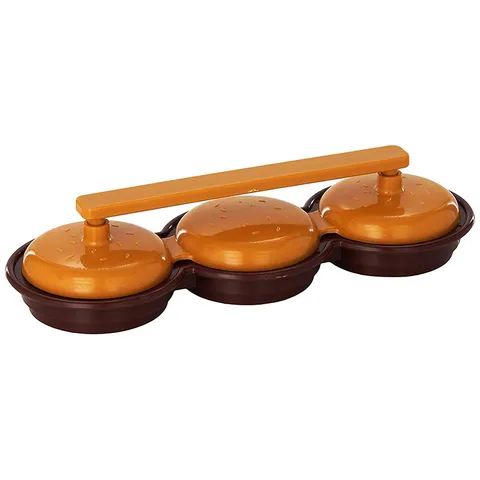 Plastic 3-Hole Mini Burger Press Mold Hamburger Patty Maker Non-Stick Press Tool For BBQ Grilling Kitchen Cooking
