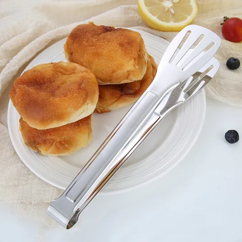 Edelstahl Küchenzange Spiegelpoliert Servierzange Für BBQ Backen Brot Steak Gebäck Kochen Mehrzweck-Küchenutensilien