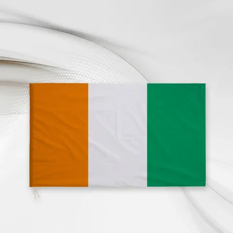 Ivoorkust Nationale Vlag Polyester Zeefgedrukt Driekleur Banner Voor Wereldkampioenschap Sportevenementen