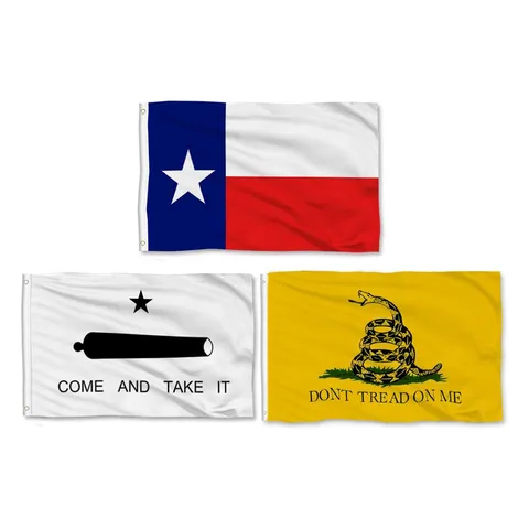 Texas Staatsflagge US Nationalflagge Gadsden Dont Tread On Me Schlange Banner Strapazierfähiges Polyester Outdoor Deko Messingösen