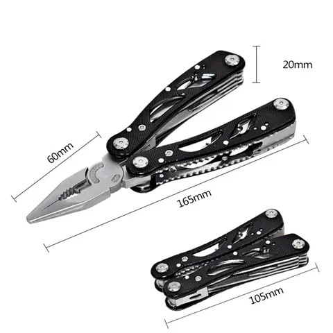 Roestvrijstalen Multifunctionele Vouwtang Outdoor Kamperen Noodredding Gereedschap Zakmes Kit