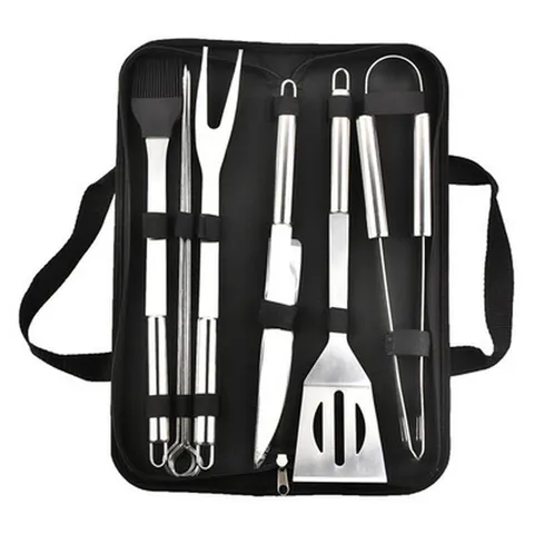 Conjunto de Herramientas de Barbacoa de Acero Inoxidable Portátil Exterior BBQ Cocina Utensilios Kit Con Bolsa de Almacenamiento