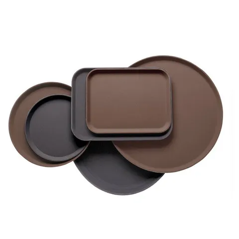 Rectangular Fast Food Tray Plastic Non-Slip Serving Plate For Restaurant Hotel Bread Fruit Thickened Durable PP Tray