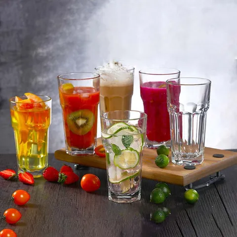 Transparent Octagonal Acrylic Drinking Cup Unbreakable Reusable Plastic Water Glass For Bar KTV Party Home Beverage Tumbler