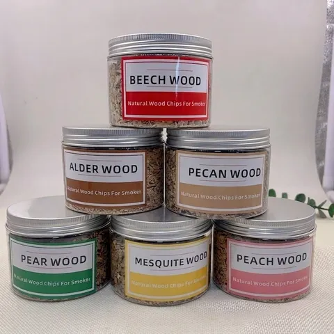 Natural Wood Chips For Smoker Infuser Cocktail Smoking Gun Apple Cherry Oak Hickory Wood Smoker Pellets For BBQ Cooking Meat Grill Accessories