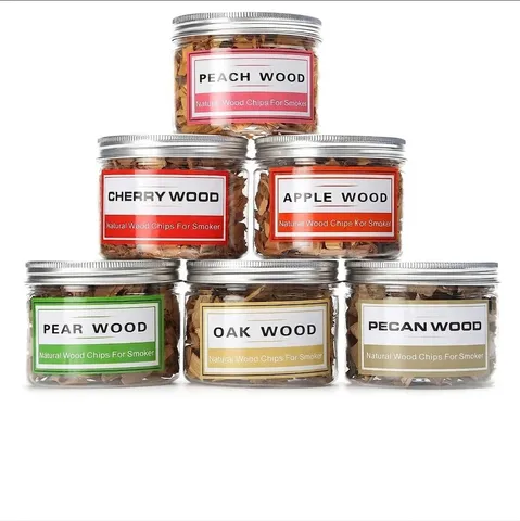 Natural Wood Chips For Smoker Infuser Cocktail Smoking Gun Apple Cherry Oak Hickory Wood Smoker Pellets For BBQ Cooking Meat Grill Accessories