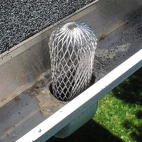 Protège-Gouttière en Aluminium Filtre à Feuilles Couverture de Protection en Maille Filtre de Descente de Toit Maille d'Aluminium Extensible