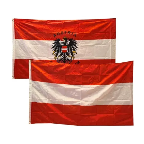 Bandiera Nacional De Austria Con Escudo Federal Estandarte De Poliéster Impreso Con Ojales De Latón Para Decoración