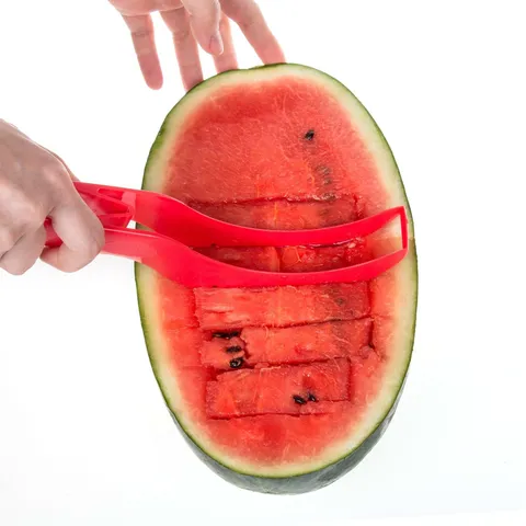 Rosa Wassermelonenschneider Aus Kunststoff Mit Wellenschliff Obstteiler Für Küche Zu Hause Outdoor Picknick Gadget